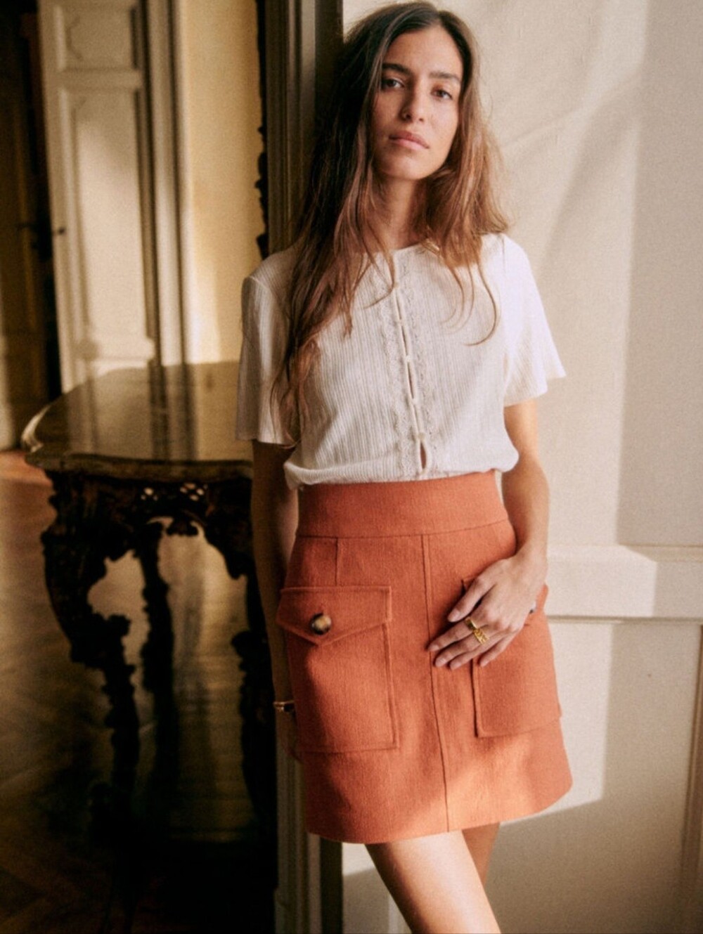 Sezane - Gillyne skirt - Brick
